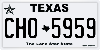 TX license plate CHO5959