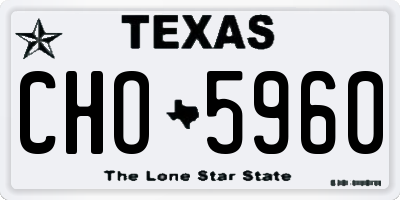 TX license plate CHO5960