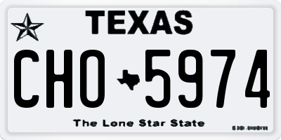 TX license plate CHO5974