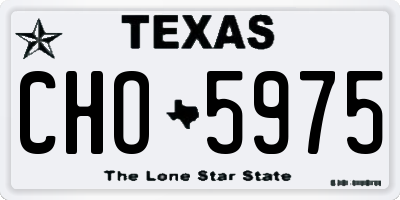 TX license plate CHO5975