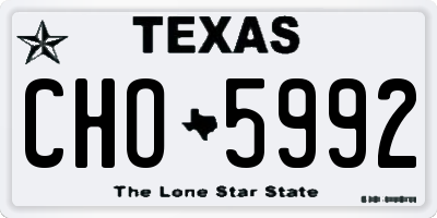 TX license plate CHO5992