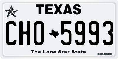 TX license plate CHO5993