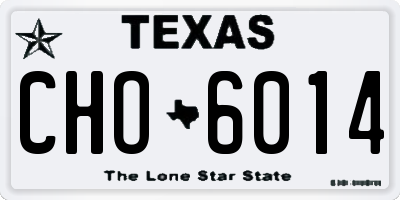 TX license plate CHO6014