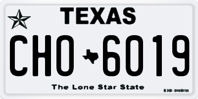 TX license plate CHO6019