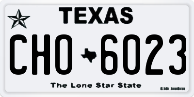 TX license plate CHO6023