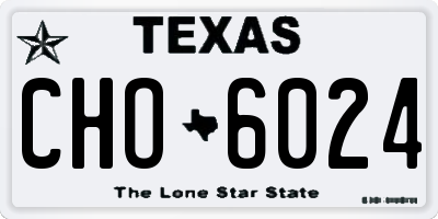 TX license plate CHO6024