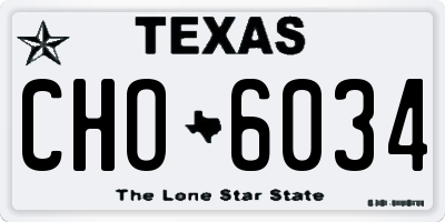 TX license plate CHO6034