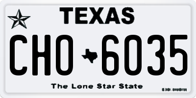 TX license plate CHO6035