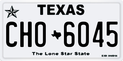 TX license plate CHO6045
