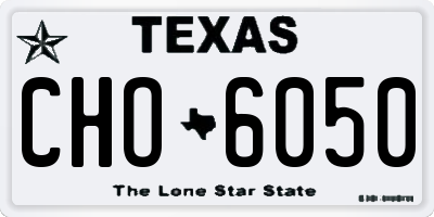 TX license plate CHO6050