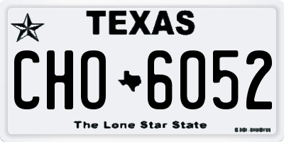 TX license plate CHO6052