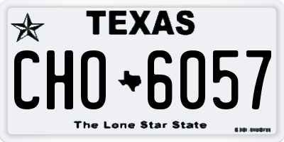 TX license plate CHO6057
