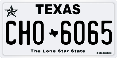 TX license plate CHO6065