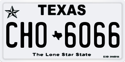 TX license plate CHO6066