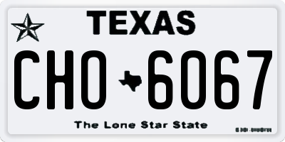 TX license plate CHO6067