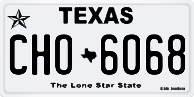 TX license plate CHO6068