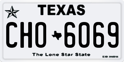 TX license plate CHO6069