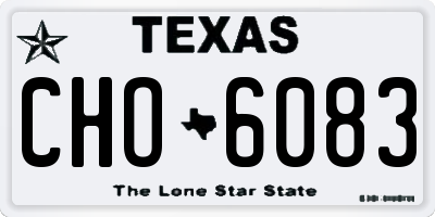 TX license plate CHO6083