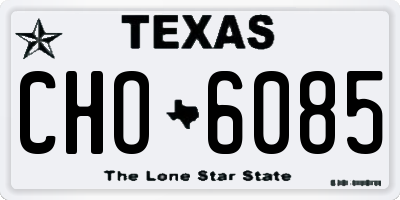 TX license plate CHO6085