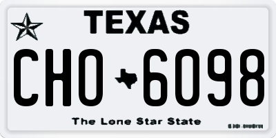TX license plate CHO6098