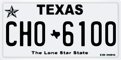 TX license plate CHO6100