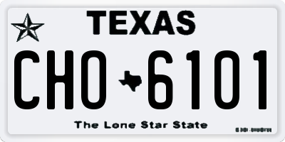 TX license plate CHO6101