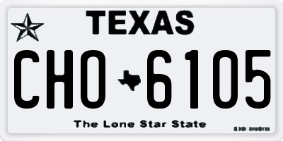 TX license plate CHO6105