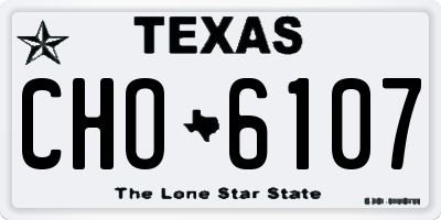 TX license plate CHO6107