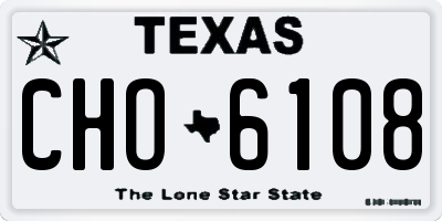 TX license plate CHO6108