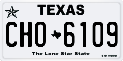 TX license plate CHO6109