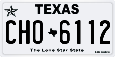 TX license plate CHO6112