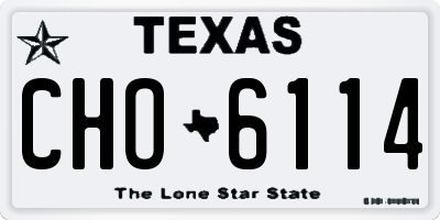 TX license plate CHO6114