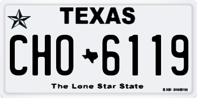 TX license plate CHO6119