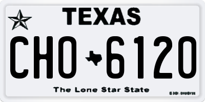 TX license plate CHO6120