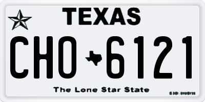 TX license plate CHO6121