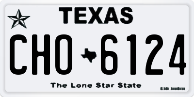 TX license plate CHO6124