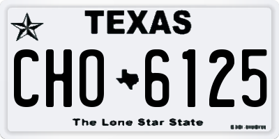 TX license plate CHO6125