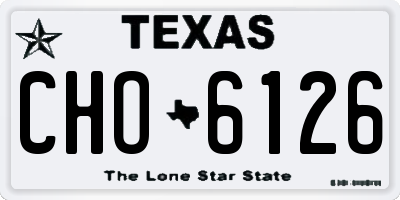 TX license plate CHO6126