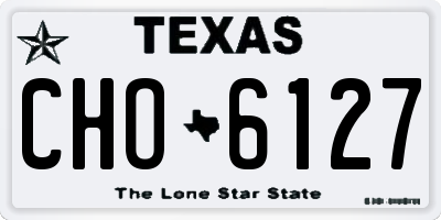 TX license plate CHO6127