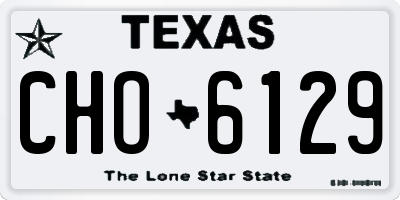 TX license plate CHO6129