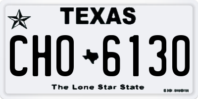 TX license plate CHO6130