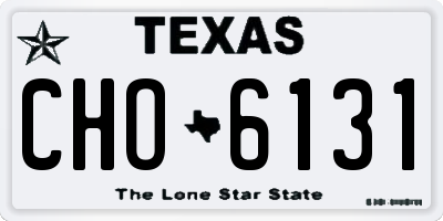 TX license plate CHO6131