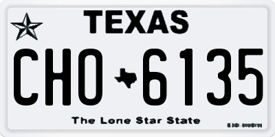TX license plate CHO6135