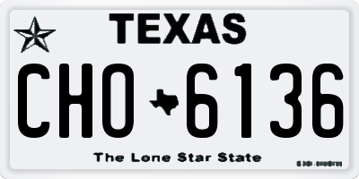 TX license plate CHO6136