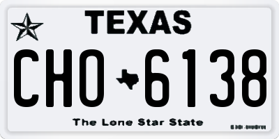 TX license plate CHO6138