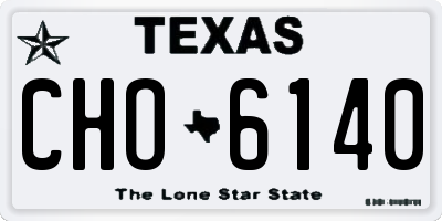 TX license plate CHO6140