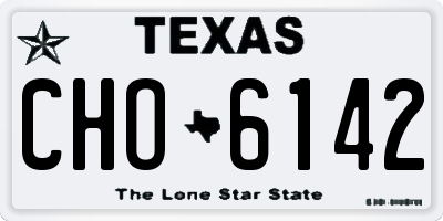 TX license plate CHO6142