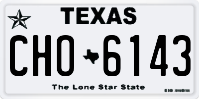 TX license plate CHO6143