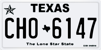 TX license plate CHO6147