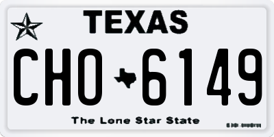 TX license plate CHO6149